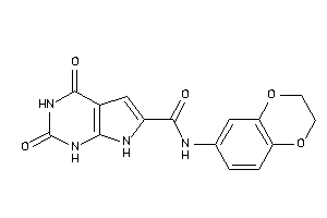 N-(2,3-dihydro-1,4-benzodioxin-6-yl)-2,4-diketo-1,7-dihydropyrrolo[2,3-d]pyrimidine-6-carboxamide