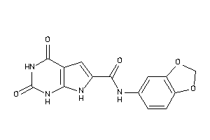 N-(1,3-benzodioxol-5-yl)-2,4-diketo-1,7-dihydropyrrolo[2,3-d]pyrimidine-6-carboxamide