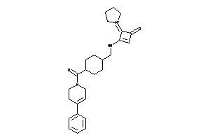 3-[[4-(4-phenyl-3,6-dihydro-2H-pyridine-1-carbonyl)cyclohexyl]methylamino]-4-pyrrolidin-1-ium-1-ylidene-cyclobut-2-en-1-one