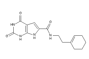 N-(2-cyclohexen-1-ylethyl)-2,4-diketo-1,7-dihydropyrrolo[2,3-d]pyrimidine-6-carboxamide