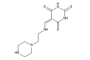 Image of 5-[(2-piperazinoethylamino)methylene]-2-thioxo-hexahydropyrimidine-4,6-quinone