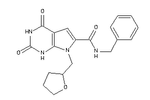 N-benzyl-2,4-diketo-7-(tetrahydrofurfuryl)-1H-pyrrolo[2,3-d]pyrimidine-6-carboxamide