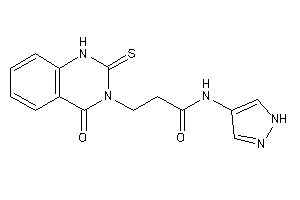 3-(4-keto-2-thioxo-1H-quinazolin-3-yl)-N-(1H-pyrazol-4-yl)propionamide