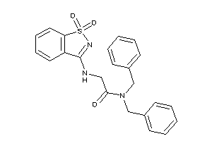 N,N-dibenzyl-2-[(1,1-diketo-1,2-benzothiazol-3-yl)amino]acetamide