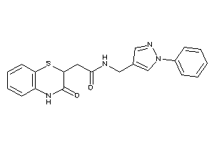Image of 2-(3-keto-4H-1,4-benzothiazin-2-yl)-N-[(1-phenylpyrazol-4-yl)methyl]acetamide