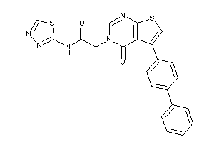 2-[4-keto-5-(4-phenylphenyl)thieno[2,3-d]pyrimidin-3-yl]-N-(1,3,4-thiadiazol-2-yl)acetamide