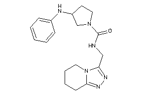 3-anilino-N-(5,6,7,8-tetrahydro-[1,2,4]triazolo[4,3-a]pyridin-3-ylmethyl)pyrrolidine-1-carboxamide