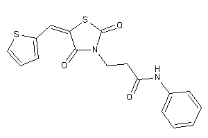 3-[2,4-diketo-5-(2-thenylidene)thiazolidin-3-yl]-N-phenyl-propionamide