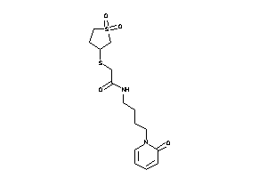 2-[(1,1-diketothiolan-3-yl)thio]-N-[4-(2-keto-1-pyridyl)butyl]acetamide