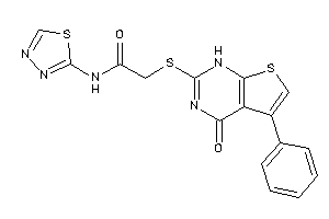 2-[(4-keto-5-phenyl-1H-thieno[2,3-d]pyrimidin-2-yl)thio]-N-(1,3,4-thiadiazol-2-yl)acetamide