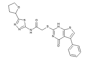 2-[(4-keto-5-phenyl-1H-thieno[2,3-d]pyrimidin-2-yl)thio]-N-[5-(tetrahydrofuryl)-1,3,4-thiadiazol-2-yl]acetamide