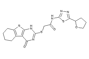 Image of 2-[(4-keto-5,6,7,8-tetrahydro-1H-benzothiopheno[2,3-d]pyrimidin-2-yl)thio]-N-[5-(tetrahydrofuryl)-1,3,4-thiadiazol-2-yl]acetamide