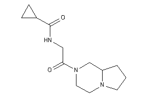 Image of N-[2-(3,4,6,7,8,8a-hexahydro-1H-pyrrolo[1,2-a]pyrazin-2-yl)-2-keto-ethyl]cyclopropanecarboxamide