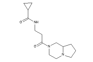 Image of N-[3-(3,4,6,7,8,8a-hexahydro-1H-pyrrolo[1,2-a]pyrazin-2-yl)-3-keto-propyl]cyclopropanecarboxamide