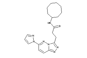 N-cyclooctyl-3-(6-pyrazol-1-yl-[1,2,4]triazolo[3,4-f]pyridazin-3-yl)propionamide