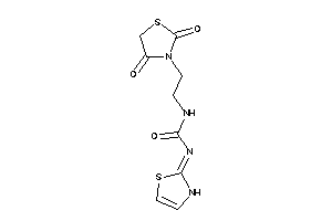 Image of 1-[2-(2,4-diketothiazolidin-3-yl)ethyl]-3-(4-thiazolin-2-ylidene)urea