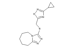 3-cyclopropyl-5-[(6,7,8,9-tetrahydro-5H-[1,2,4]triazolo[4,3-a]azepin-3-ylthio)methyl]-1,2,4-oxadiazole