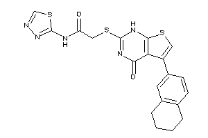 2-[(4-keto-5-tetralin-6-yl-1H-thieno[2,3-d]pyrimidin-2-yl)thio]-N-(1,3,4-thiadiazol-2-yl)acetamide