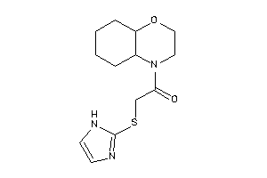 1-(2,3,4a,5,6,7,8,8a-octahydrobenzo[b][1,4]oxazin-4-yl)-2-(1H-imidazol-2-ylthio)ethanone