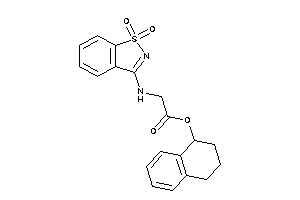 2-[(1,1-diketo-1,2-benzothiazol-3-yl)amino]acetic Acid Tetralin-1-yl Ester