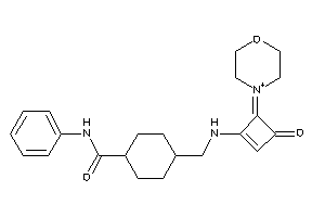 Image of 4-[[(3-keto-4-morpholin-4-ium-4-ylidene-cyclobuten-1-yl)amino]methyl]-N-phenyl-cyclohexanecarboxamide