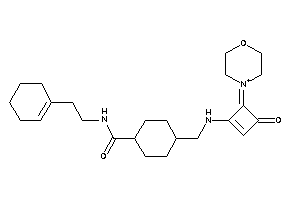 Image of N-(2-cyclohexen-1-ylethyl)-4-[[(3-keto-4-morpholin-4-ium-4-ylidene-cyclobuten-1-yl)amino]methyl]cyclohexanecarboxamide