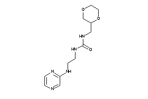 1-(1,4-dioxan-2-ylmethyl)-3-[2-(pyrazin-2-ylamino)ethyl]urea