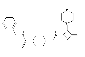 Image of N-benzyl-4-[[(3-keto-4-morpholin-4-ium-4-ylidene-cyclobuten-1-yl)amino]methyl]cyclohexanecarboxamide