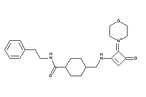4-[[(3-keto-4-morpholin-4-ium-4-ylidene-cyclobuten-1-yl)amino]methyl]-N-phenethyl-cyclohexanecarboxamide