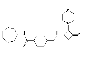 N-cycloheptyl-4-[[(3-keto-4-morpholin-4-ium-4-ylidene-cyclobuten-1-yl)amino]methyl]cyclohexanecarboxamide