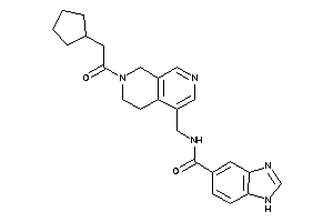 N-[[7-(2-cyclopentylacetyl)-6,8-dihydro-5H-2,7-naphthyridin-4-yl]methyl]-1H-benzimidazole-5-carboxamide