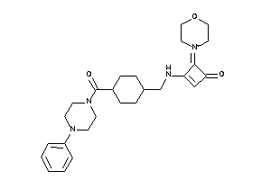 4-morpholin-4-ium-4-ylidene-3-[[4-(4-phenylpiperazine-1-carbonyl)cyclohexyl]methylamino]cyclobut-2-en-1-one