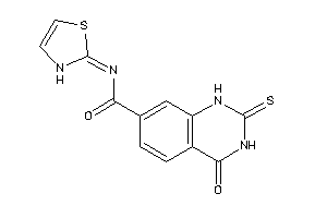 4-keto-N-(4-thiazolin-2-ylidene)-2-thioxo-1H-quinazoline-7-carboxamide