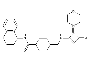 4-[[(3-keto-4-morpholin-4-ium-4-ylidene-cyclobuten-1-yl)amino]methyl]-N-tetralin-1-yl-cyclohexanecarboxamide