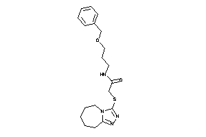 N-(3-benzoxypropyl)-2-(6,7,8,9-tetrahydro-5H-[1,2,4]triazolo[4,3-a]azepin-3-ylthio)acetamide