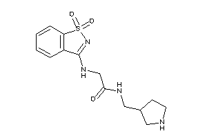 Image of 2-[(1,1-diketo-1,2-benzothiazol-3-yl)amino]-N-(pyrrolidin-3-ylmethyl)acetamide