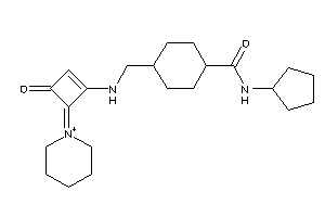 N-cyclopentyl-4-[[(3-keto-4-piperidin-1-ium-1-ylidene-cyclobuten-1-yl)amino]methyl]cyclohexanecarboxamide
