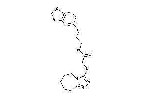 N-[2-(1,3-benzodioxol-5-yloxy)ethyl]-2-(6,7,8,9-tetrahydro-5H-[1,2,4]triazolo[4,3-a]azepin-3-ylthio)acetamide