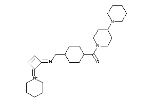 [4-[[(4-piperidin-1-ium-1-ylidenecyclobut-2-en-1-ylidene)amino]methyl]cyclohexyl]-(4-piperidinopiperidino)methanone
