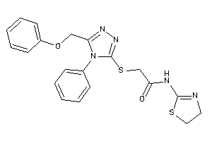 2-[[5-(phenoxymethyl)-4-phenyl-1,2,4-triazol-3-yl]thio]-N-(2-thiazolin-2-yl)acetamide