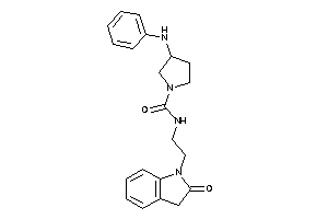 3-anilino-N-[2-(2-ketoindolin-1-yl)ethyl]pyrrolidine-1-carboxamide