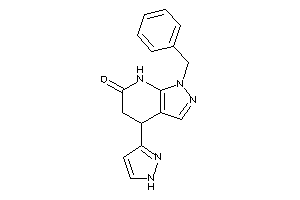 1-benzyl-4-(1H-pyrazol-3-yl)-5,7-dihydro-4H-pyrazolo[3,4-b]pyridin-6-one
