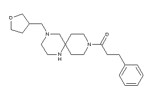 3-phenyl-1-[10-(tetrahydrofuran-3-ylmethyl)-3,7,10-triazaspiro[5.5]undecan-3-yl]propan-1-one