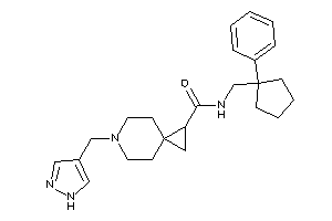 N-[(1-phenylcyclopentyl)methyl]-6-(1H-pyrazol-4-ylmethyl)-6-azaspiro[2.5]octane-2-carboxamide