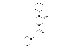 1-cyclohexyl-4-[3-(oxazinan-2-yl)propanoyl]piperazin-2-one