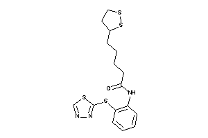 5-(dithiolan-3-yl)-N-[2-(1,3,4-thiadiazol-2-ylthio)phenyl]valeramide