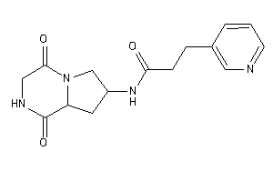 Image of N-(1,4-diketo-2,3,6,7,8,8a-hexahydropyrrolo[1,2-a]pyrazin-7-yl)-3-(3-pyridyl)propionamide