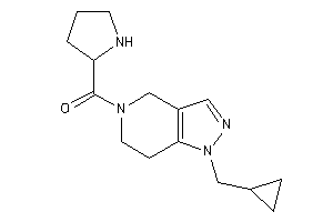 Image of [1-(cyclopropylmethyl)-6,7-dihydro-4H-pyrazolo[4,3-c]pyridin-5-yl]-pyrrolidin-2-yl-methanone
