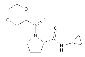 N-cyclopropyl-1-(1,4-dioxane-2-carbonyl)pyrrolidine-2-carboxamide