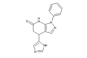 4-(1H-imidazol-5-yl)-1-phenyl-5,7-dihydro-4H-pyrazolo[3,4-b]pyridin-6-one